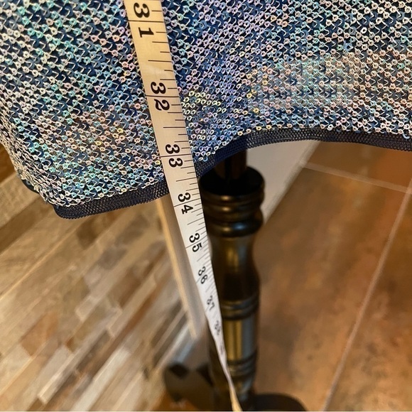 AIDAN Mattox Sequin Halter Mini Dress with Cutout Sz 10 - Picture 10 of 17